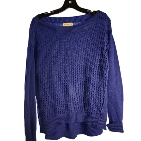 If It Were Me Sweater Boat Neckline Blue Womens See measurements - Picture 8 of 12